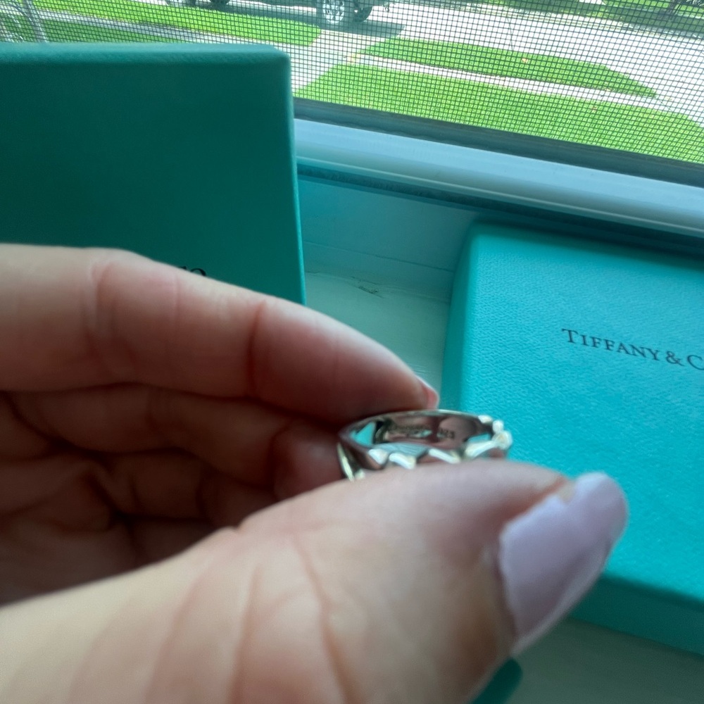 Tiffany & Co. Silver Heart Motif Ring - Picture 4 of 4